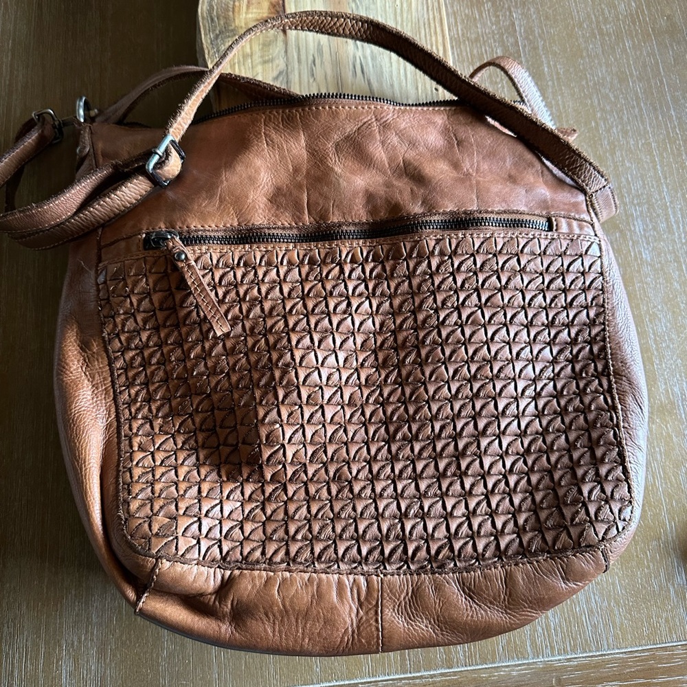 Buttery Soft Tan Leather Boho Crossbody